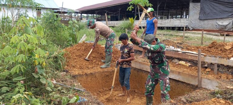 Satgas TMMD Kodim 1004/Kotabaru Kebut Pengerjaan MCK